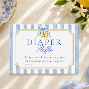 Tarjeta De Recepción Diaper Raffle Fiesta de Bienvenida Citrus Limón Ra