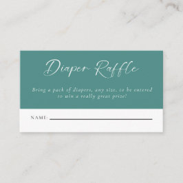 Tarjeta De Recepción Diaper Raffle Hello Baby Shower Neutral mínimo