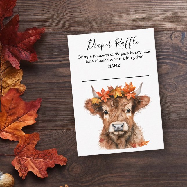 Tarjeta De Recepción Diaper Raffle Highland Cow Halloween Witch (Subido por el creador)