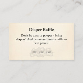 Tarjeta De Recepción Diaper Raffle Insert