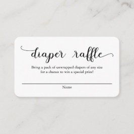 Tarjeta De Recepción Diaper Raffle Insert Card para Baby Shower