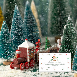 Tarjeta De Recepción Diaper Raffle It's Cold Outside Santa Baby Shower