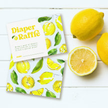 Diaper Raffle Lemon Retro Baby Shower