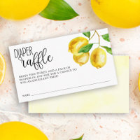 Diaper Raffle Lemon Watercolor Baby Shower