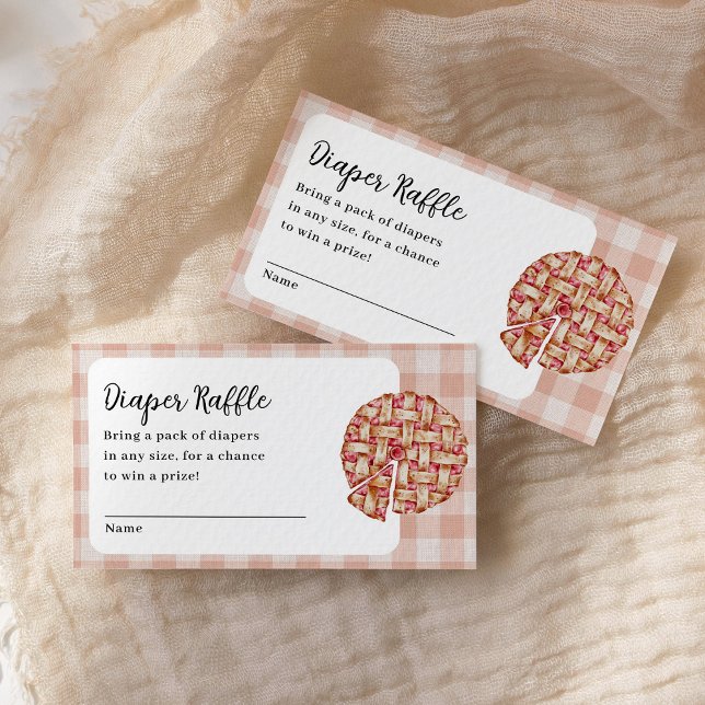 Tarjeta De Recepción Diaper Raffle Little Cutie Pie Baby Shower (Subido por el creador)