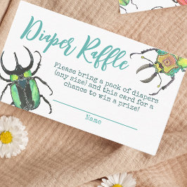 Tarjeta De Recepción Diaper Raffle Little Love Bugs Baby Shower