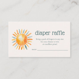 Tarjeta De Recepción Diaper Raffle llega al hijo bebé ducha