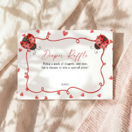 Tarjeta De Recepción Diaper Raffle Love Bug Baby Shower