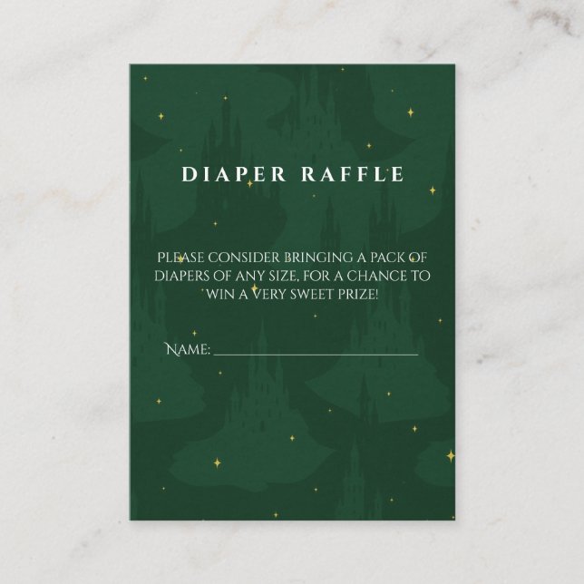 Tarjeta De Recepción Diaper Raffle malvado (Anverso)