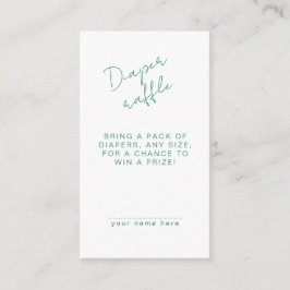 Tarjeta De Recepción Diaper Raffle Marine Blue Coastal Baby Shower