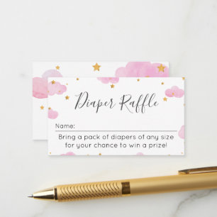 Tarjeta De Recepción Diaper Raffle Moon & Stars p