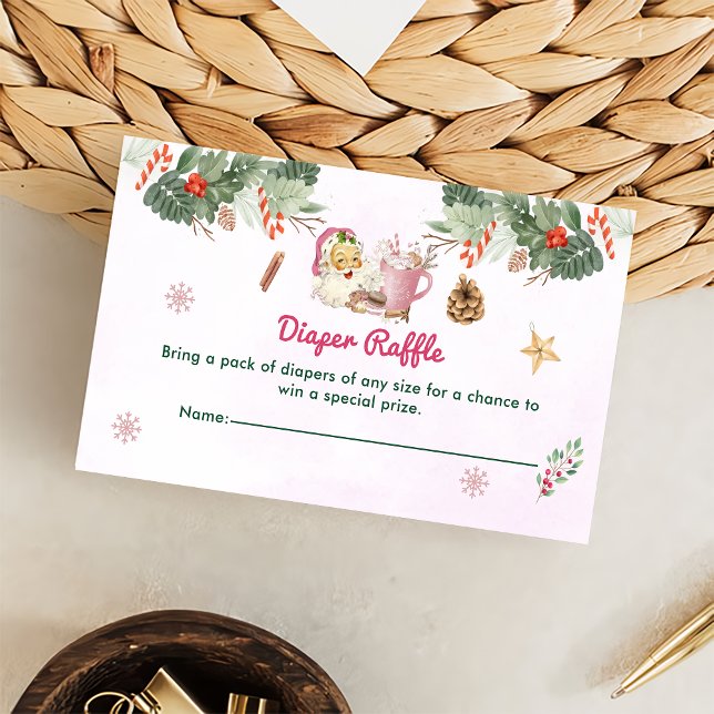 Tarjeta De Recepción Diaper Raffle Navidades Santa Cookies (Subido por el creador)