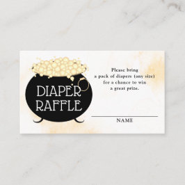 Tarjeta De Recepción Diaper Raffle Neutral Brew Halloween Baby Shower