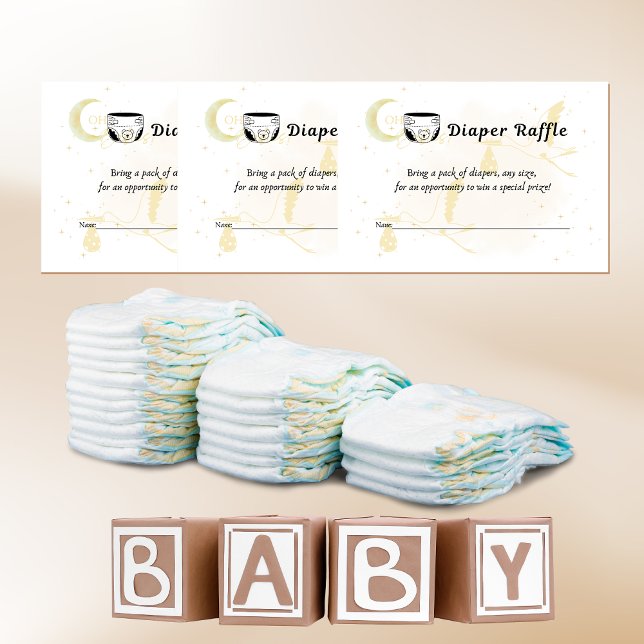 Tarjeta De Recepción Diaper Raffle Neutral Oh Babies Twin (Subido por el creador)