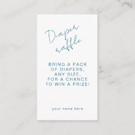 Tarjeta De Recepción Diaper Raffle Ocean Blue Scallop Baby Boy Shower