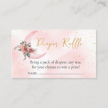 Diaper Raffle Oro rosa Estamos sobre la Luna