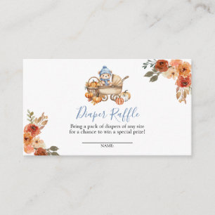 Tarjeta De Recepción Diaper Raffle Otoño Enamorarse Shower del Oso Bebé