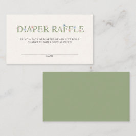 Tarjeta De Recepción Diaper Raffle Pastel Floral Azul rosa