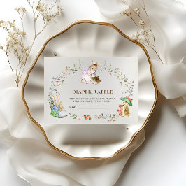 Tarjeta De Recepción Diaper Raffle Peter Rabbit Baby Shower Ticket