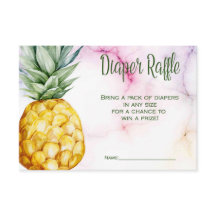 Diaper Raffle Pineapple Tropical Baby Shower