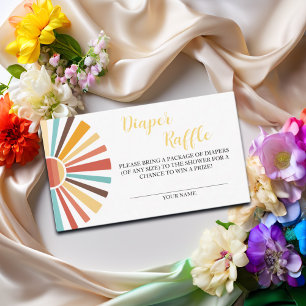 Tarjeta De Recepción Diaper Raffle Ray de Sunshine Baby Shower