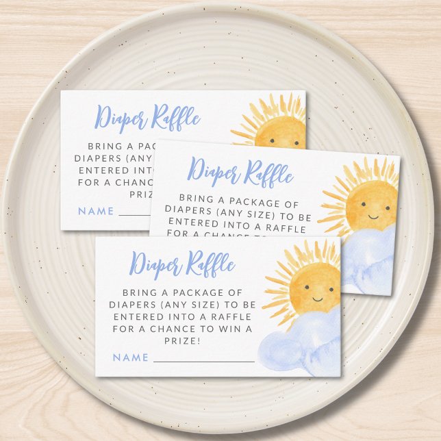 Tarjeta De Recepción Diaper Raffle Ray De Sunshine Baby Shower (Subido por el creador)