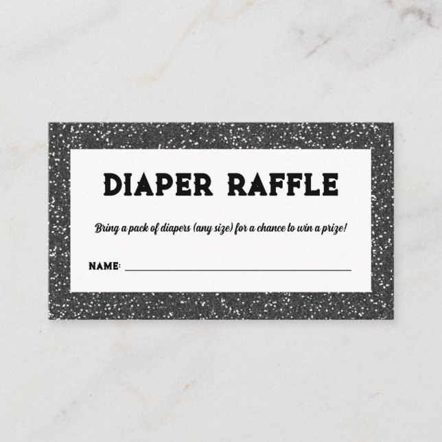 Tarjeta De Recepción Diaper Raffle Rock Star Baby Shower (Anverso)