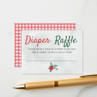 Tarjeta De Recepción Diaper Raffle Rustic Tomate Baby Shower