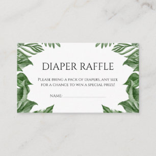 Tarjeta De Recepción Diaper Raffle Safari Animales Baby Shower tropical
