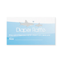 Diaper Raffle Shark Blue Ocean Baby Shower