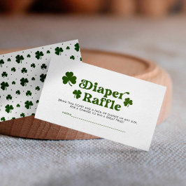 Tarjeta De Recepción Diaper Raffle St. Patrick's Day Baby Shower