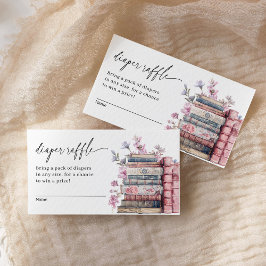 Tarjeta De Recepción Diaper Raffle Storybook New Chapter Baby Shower