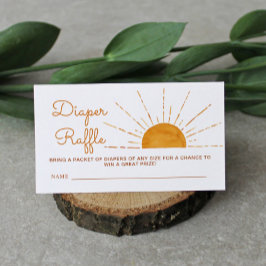 Tarjeta De Recepción Diaper Raffle Sun Baby Shower