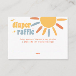 Tarjeta De Recepción Diaper Raffle Sunshine Baby Shower