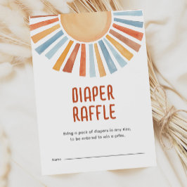 Tarjeta De Recepción Diaper Raffle Sunshine Sexo Neutral Baby Shower
