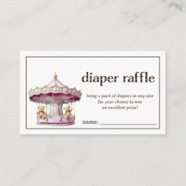 Tarjeta De Recepción Diaper Raffle Teddy Bear Chicas gemelos Baby Showe