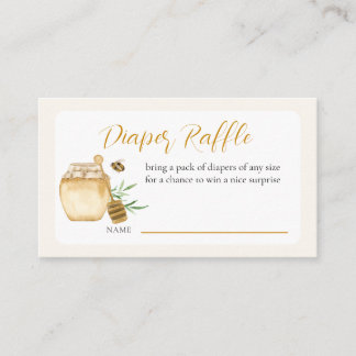 Tarjeta De Recepción Diaper Raffle Ticket Bee Themed Baby Shower Game E