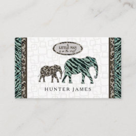 Tarjeta De Recepción Diaper Raffle Ticket Elephant Safari Baby Shower