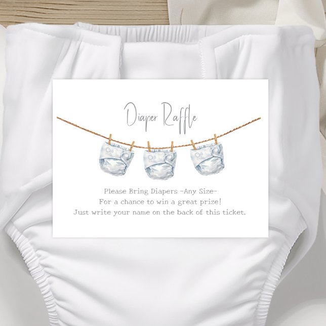 Tarjeta De Recepción Diaper Raffle Ticket Neutral Baby Shower (Subido por el creador)