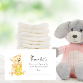 Tarjeta De Recepción Diaper Raffle Ticket Teddy Bear