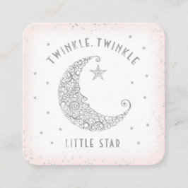 Tarjeta De Recepción Diaper Raffle Twinkle Little Star Baby Shower Pink