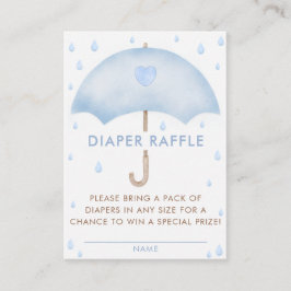 Tarjeta De Recepción Diaper Raffle Umbrella Baby Shower
