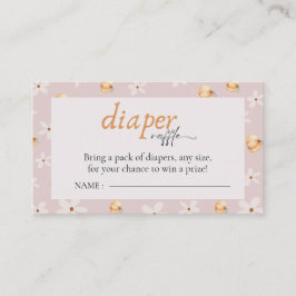 Tarjeta De Recepción Diaper Raffle Un Pequeño Calabaza Cae Baby Shower
