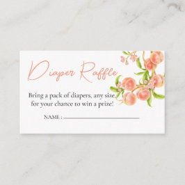 Tarjeta De Recepción Diaper Raffle Watercolor Una dulce y pequeña melod
