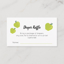 Tarjeta De Recepción Diaper verde manzana Raffle