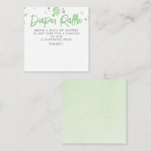 Diaper verde y gris desliza billetes de Baby Showe