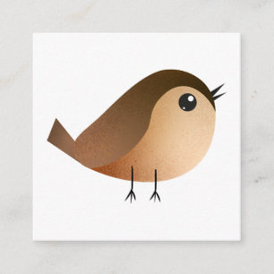 Tarjeta De Recepción Dibujo animado de pájaro gorrión lindo