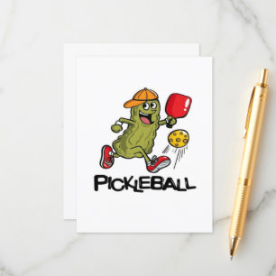 Tarjeta De Recepción Dill funny jugando pickleball