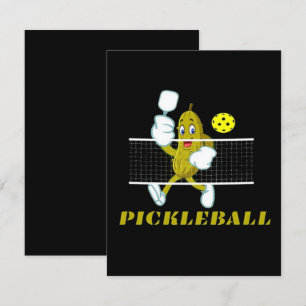 Tarjeta De Recepción Dill funny jugando pickleball 