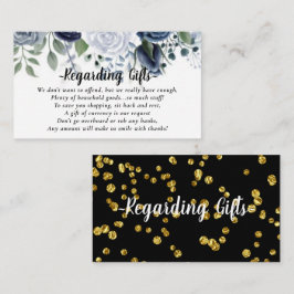 Tarjeta De Recepción Dinero floral sobre regalos Ducha de novias Tarjet